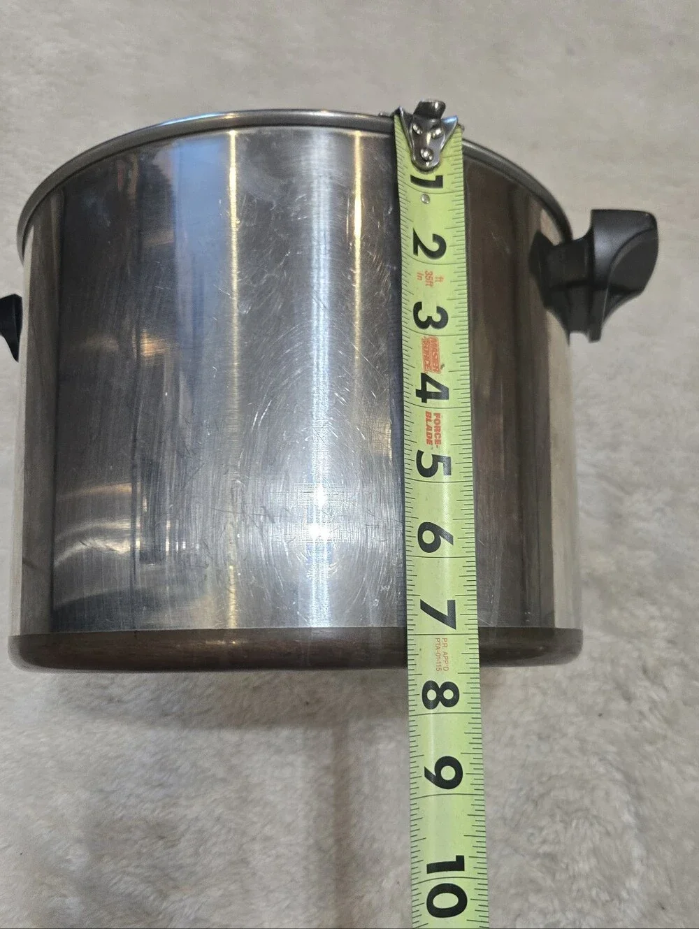 Revere Ware Vintage 1801 10 Quart Stock Pot with Lid and Copper Bottom